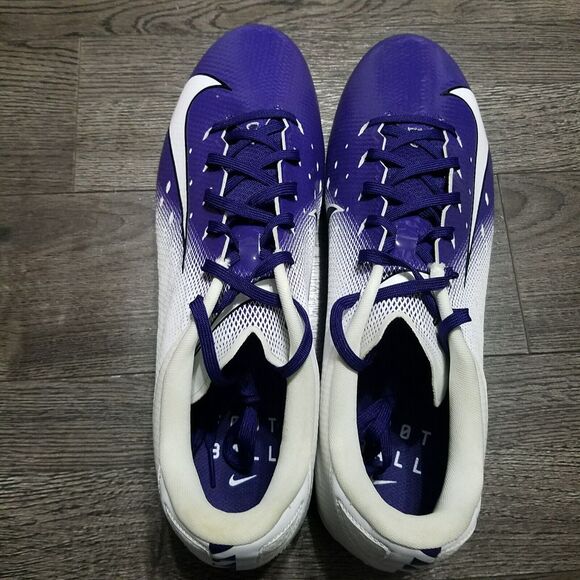 NIKE Vapor Untouchable Speed 3 TD P Football Cleats Mens 14 White Purple Vikings